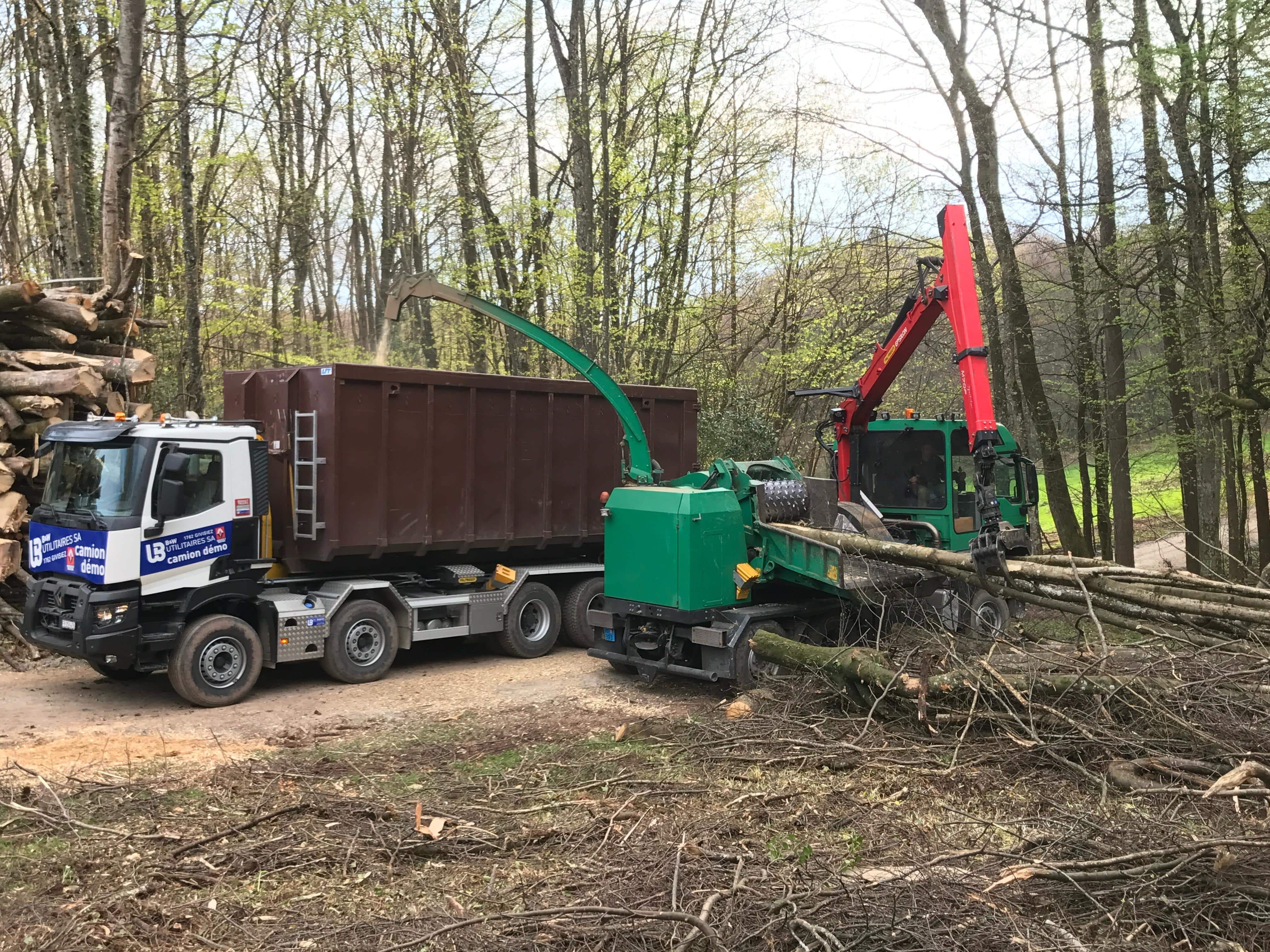 Déchiquetage de branches dans le Jura — SAS POLYVIER